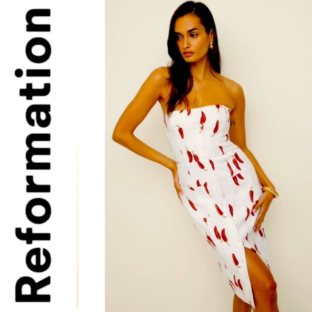 - Reformation Prescott Linen Dress- size 8